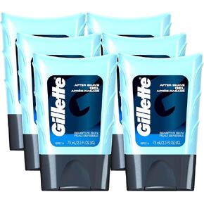 Gillette After Shave Gel, Sensitive Skin, 2.5 Oz (Pack of 6) in Saudi Arabia