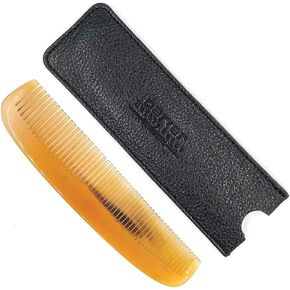 Parker Safety Razor Genuine Ox Horn Pocket Comb – Leather Carrying Case Included in Saudi Arabia