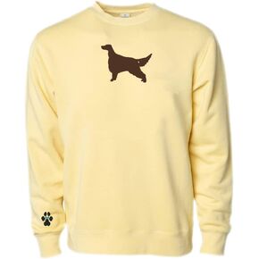 Heavyweight Pigment-Dyed Sweatshirt with Irish Red & White Setter Silhouette in Saudi Arabia
