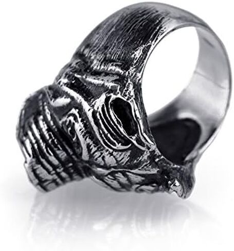 خاتم ELFASIO من الفولاذ المقاوم للصدأ للرجال من Pitbull Bulldog Biker Rings (الحجم: 8 إلى 13) in Kuwait