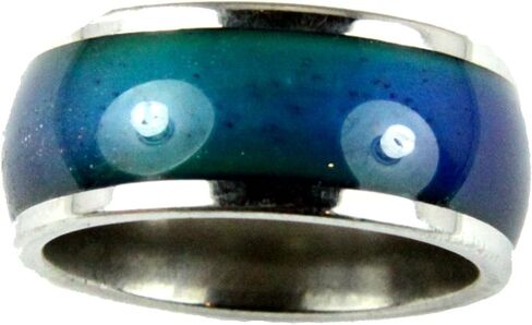 Mood Rings 10mm Solid Heavy Gauge Stainless Steel Comfort Fit Band 70's Style Not Cheap Very in Kuwait