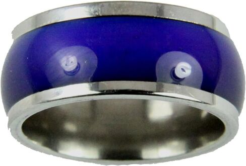 Mood Rings 10mm Solid Heavy Gauge Stainless Steel Comfort Fit Band 70's Style Not Cheap Very in Kuwait