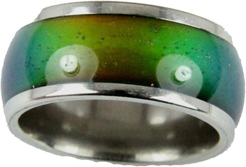 Mood Rings 10mm Solid Heavy Gauge Stainless Steel Comfort Fit Band 70's Style Not Cheap Very in Kuwait