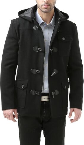 BGSD Men Nathan Wool Blend Patch Pocket Short Toggle Coat in Saudi Arabia