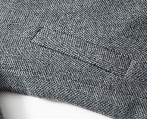 chouyatou Men's Classic Notched Collar Contrast Quilted Lined 2 Button Slim Wool Blend Trench Coat in Saudi Arabia