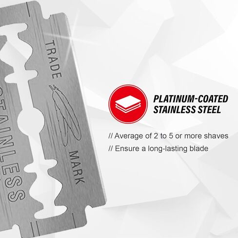 شفرات حلاقة آمنة بحافة مزدوجة من فيذر - عدد 100 in Kuwait