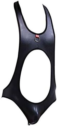 Metallic Body Chest Harness for Men Patent Leather Jockstrap Wrestling Singlet Leotard Butt-Flaunting Bodysuit in Saudi Arabia
