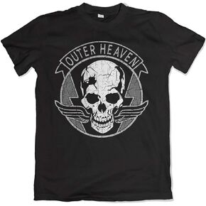 Teamzad Outer Heaven Distressed Solid Black T Shirt in Kuwait