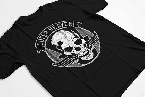 Teamzad Outer Heaven Distressed Solid Black T Shirt in Kuwait