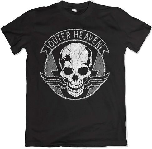 Teamzad Outer Heaven Distressed Solid Black T Shirt in Kuwait