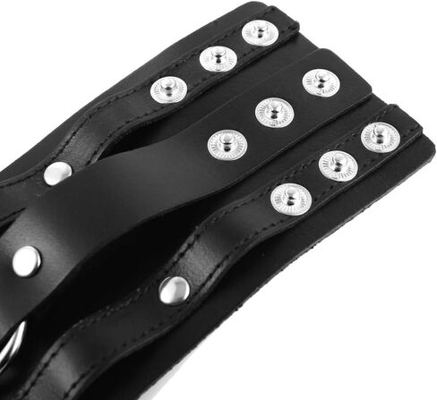Men's Wide Cuff Wristband Punk Rock Motorbike Wide Belt Leather Bracelet in Saudi Arabia