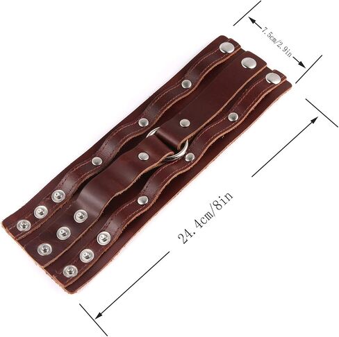 Men's Wide Cuff Wristband Punk Rock Motorbike Wide Belt Leather Bracelet in Saudi Arabia