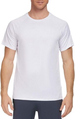 Janmid Men's Quick Dry Short Sleeve T-Shirt Sun Protection Running Workout Shirts in Saudi Arabia