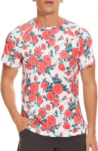 Janmid Men's Quick Dry Short Sleeve T-Shirt Sun Protection Running Workout Shirts in Saudi Arabia