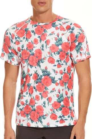 Janmid Men's Quick Dry Short Sleeve T-Shirt Sun Protection Running Workout Shirts in Saudi Arabia
