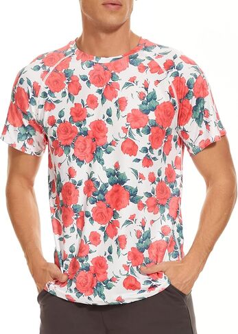 Janmid Men's Quick Dry Short Sleeve T-Shirt Sun Protection Running Workout Shirts in Saudi Arabia