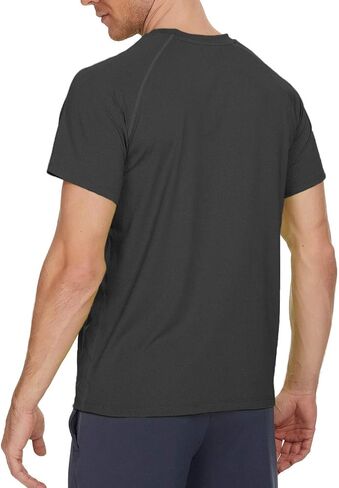 Janmid Men's Quick Dry Short Sleeve T-Shirt Sun Protection Running Workout Shirts in Saudi Arabia
