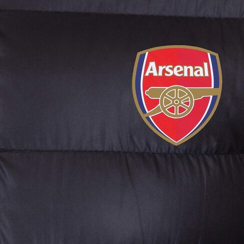Arsenal FC Official Soccer Gift Mens Quilted Hooded Winter Jacket Black Large in Saudi Arabia