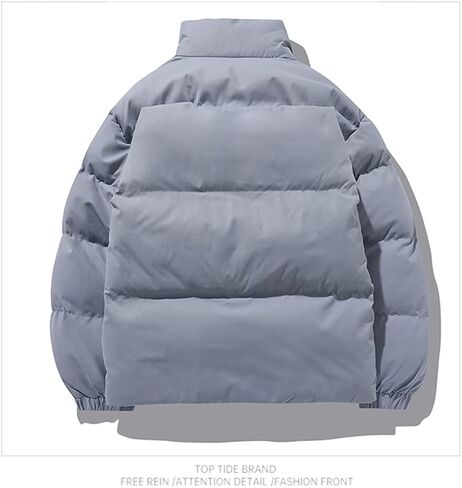 Men Cotton Padded Down Jacket Men Fashion Clothing Winter Solid Color Streetwear Fashion Trends Warm Coat Men in Saudi Arabia