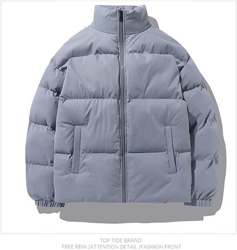 Men Cotton Padded Down Jacket Men Fashion Clothing Winter Solid Color Streetwear Fashion Trends Warm Coat Men in Saudi Arabia