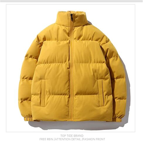 Men Cotton Padded Down Jacket Men Fashion Clothing Winter Solid Color Streetwear Fashion Trends Warm Coat Men in Saudi Arabia