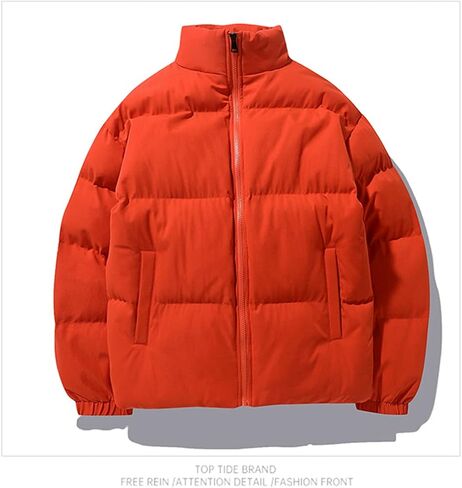 Men Cotton Padded Down Jacket Men Fashion Clothing Winter Solid Color Streetwear Fashion Trends Warm Coat Men in Saudi Arabia