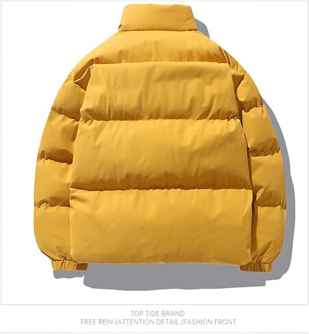 Men Cotton Padded Down Jacket Men Fashion Clothing Winter Solid Color Streetwear Fashion Trends Warm Coat Men in Saudi Arabia