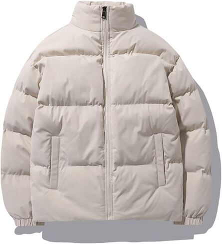Men Cotton Padded Down Jacket Men Fashion Clothing Winter Solid Color Streetwear Fashion Trends Warm Coat Men in Saudi Arabia