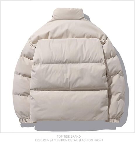Men Cotton Padded Down Jacket Men Fashion Clothing Winter Solid Color Streetwear Fashion Trends Warm Coat Men in Saudi Arabia