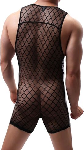 YOOBNG Men's Sports Leotard Bodysuit Jumpsuit Boxers Briefs Wrestling Singlet Bulge Exercise Muscle Bodybuilding in Saudi Arabia