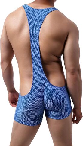 YOOBNG Men's Sports Leotard Bodysuit Jumpsuit Boxers Briefs Wrestling Singlet Bulge Exercise Muscle Bodybuilding in Saudi Arabia