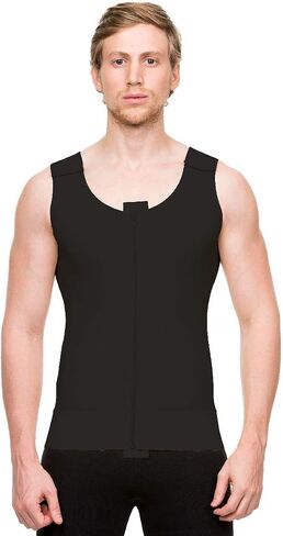 Isavela Male Abdominal Cosmetic Surgery Compression Vest W/Zipper (MG03) (MD, Beige) in Kuwait