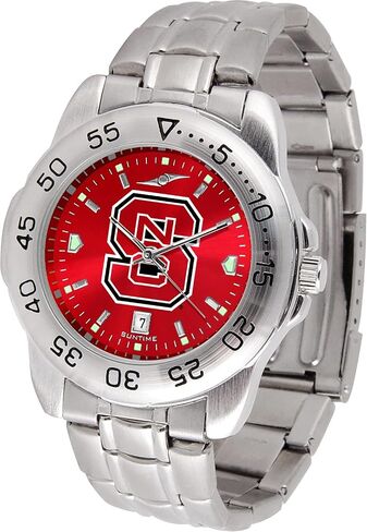 SunTime Men's Sport Steel Anochrome Watch - NC State Wolfpack in Kuwait