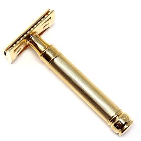 Double Edge Safety Razor, Regular Handle, 23 Carat Gold Plated Barley in Saudi Arabia