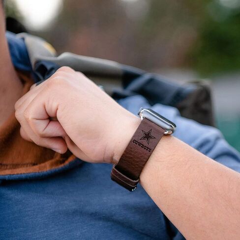 GAME TIME Dallas Cowboys Premium Leather Watch Band Compatible with Apple Watch in Saudi Arabia