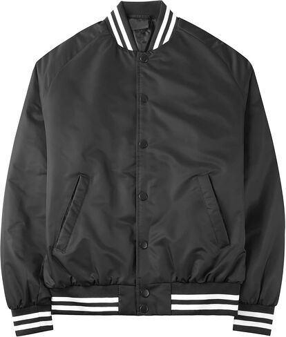 Hat and Beyond Mens Varsity Jacket Baseball Letterman College Bomber Jackets in Saudi Arabia