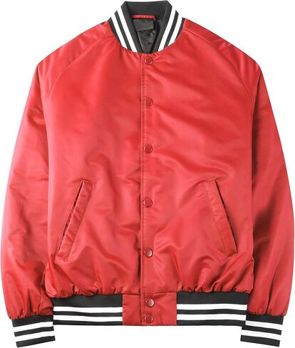 Hat and Beyond Mens Varsity Jacket Baseball Letterman College Bomber Jackets in Saudi Arabia
