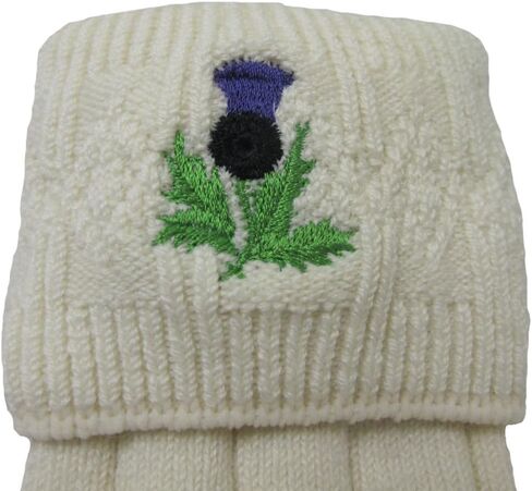 Ecru Kilt Hose/Socks With Scottish Thistle in Kuwait
