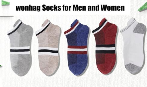 جوارب الكاحل من وونهاج للنساء، جوارب رياضية للجري رفيعة للكاحل للرجال، أقدام صغيرة، 5 أزواج، جوارب رياضية منخفضة القطع مع قطن تبويب in Kuwait