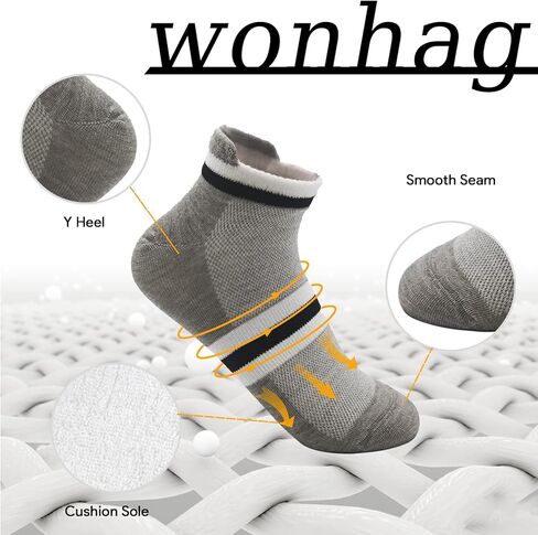 جوارب الكاحل من وونهاج للنساء، جوارب رياضية للجري رفيعة للكاحل للرجال، أقدام صغيرة، 5 أزواج، جوارب رياضية منخفضة القطع مع قطن تبويب in Kuwait