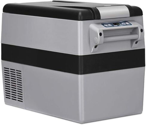 COSTWAY Car Refrigerator, Electric 12V/24V Car Cooler with 3 Levels, LCD Display, Shockproof Design, Travel RV Fridge for Home, Camping, Truck Party (44-Quart) in Kuwait