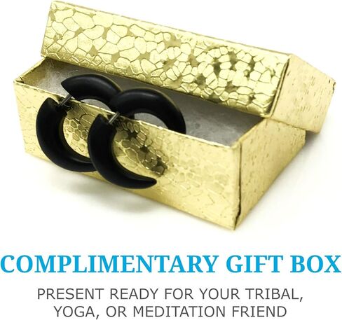 UMBRELLALABORATORY Tribal Organic Wooden Earrings Fake Gauges Sold As Pair Bohemian Jewelry Beach Tropical Tattoo in Kuwait