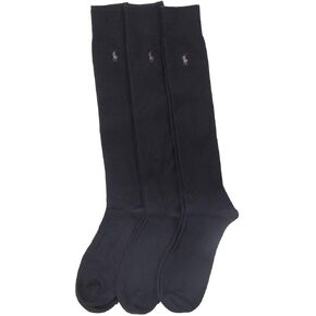 Polo Ralph Lauren 3 Pack Microfiber Rib Over the Calf Dress Men's Socks in Kuwait