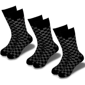 3PK Fashion Men's novelty Socks Checker board crew Socks, - Skateboard Socks (Shoe Size 6-12) in Saudi Arabia