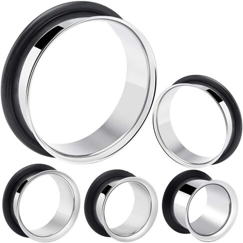 MoDTanOiz - Flesh tunnels (1 Pair) 7/8 22mm 1 25mm 1 1/8 28mm 1 3/16 30mm 1 3/8 35mm 40mm 1 11/16 42mm 1 15/16 48mm Single Flared in Kuwait