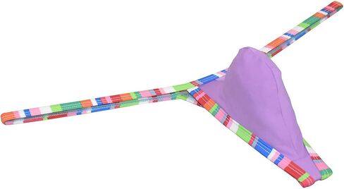Sexy Men's Bordered Slim Thong Underwear Soft String Ice Silk Hipster Bulge Pouch G-string in Kuwait