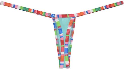Sexy Men's Bordered Slim Thong Underwear Soft String Ice Silk Hipster Bulge Pouch G-string in Kuwait