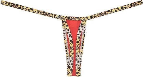 Sexy Men's Bordered Slim Thong Underwear Soft String Ice Silk Hipster Bulge Pouch G-string in Kuwait