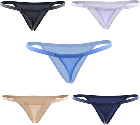 ملابس داخلية قطنية خفيفة الوزن للرجال من Closecret، 5 قطع، ملابس داخلية منخفضة الارتفاع على شكل حرف T من الخلف in Kuwait
