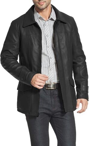 BGSD Men Hunter Lambskin Leather Coat (Regular, Tall and Short) in Saudi Arabia